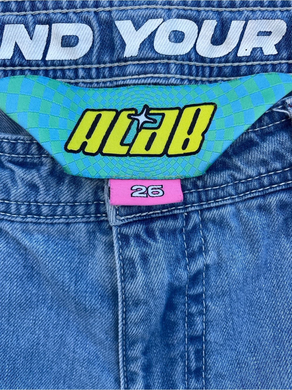 A.Lab Blue Denim Skater Jean Shorts